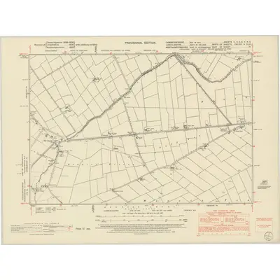 1950 Map of Cambridgeshire II.SE, 1952 Print