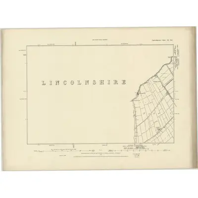 1886 Map of Cambridgeshire III.NE, 1887 Print