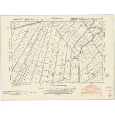 1950 Map of Cambridgeshire III.NE, 1952 Print
