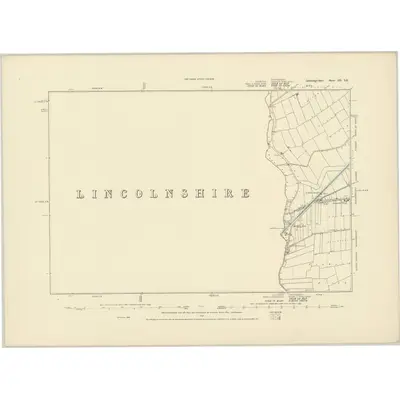 1886 Map of Cambridgeshire III.SE, 1887 Print