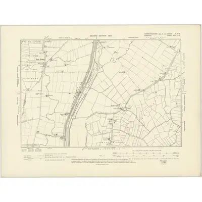 1900 Map of Cambridgeshire IV.NE, 1903 Print