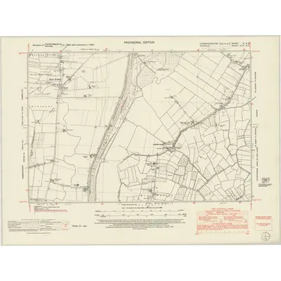 1950 Map of Cambridgeshire IV.NE, 1952 Print