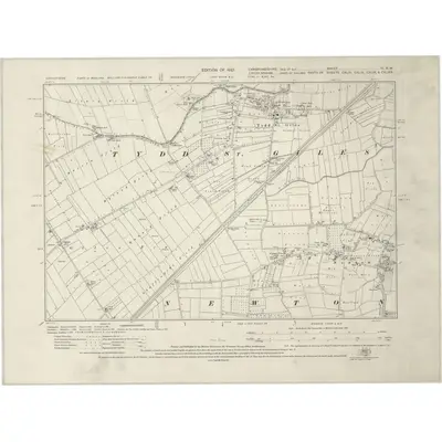 1926 Map of Cambridgeshire IV.NW, 1927 Print