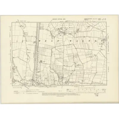1900 Map of Cambridgeshire IV.SE, 1903 Print