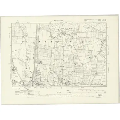 1926 Map of Cambridgeshire IV.SE, 1927 Print