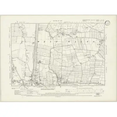 1926 Map of Cambridgeshire IV.SE, 1933 Print