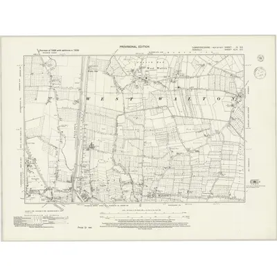 1938 Map of Cambridgeshire IV.SE, 1945 Print