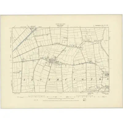 1886 Map of Cambridgeshire IV.SW, 1887 Print