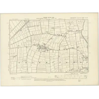 1900 Map of Cambridgeshire IV.SW, 1903 Print
