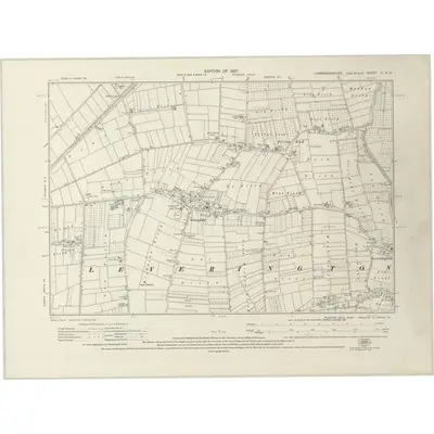 1925 Map of Cambridgeshire IV.SW, 1927 Print