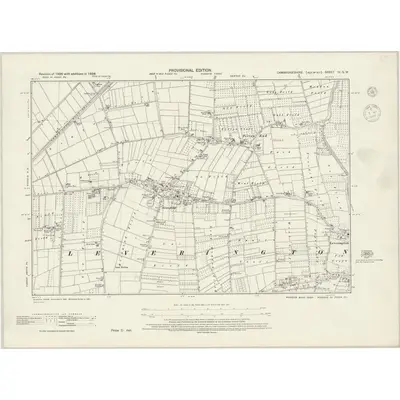 1938 Map of Cambridgeshire IV.SW, 1945 Print