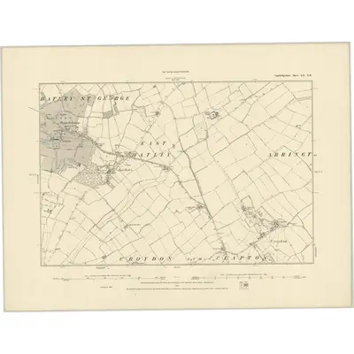 1886 Map of Cambridgeshire LII.NE