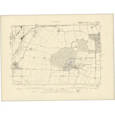 1882 Map of Cambridgeshire LII.NW, 1887 Print