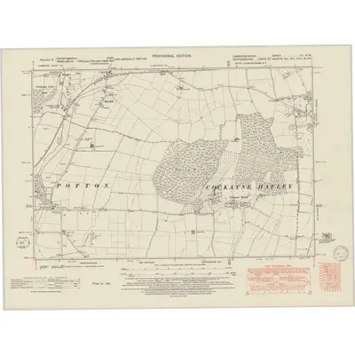1947 Map of Cambridgeshire LII.NW, 1950 Print