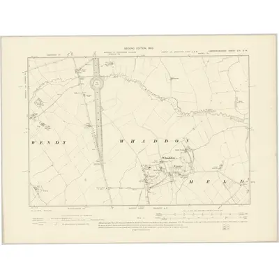 1901 Map of Cambridgeshire LIII.SW, 1903 Print