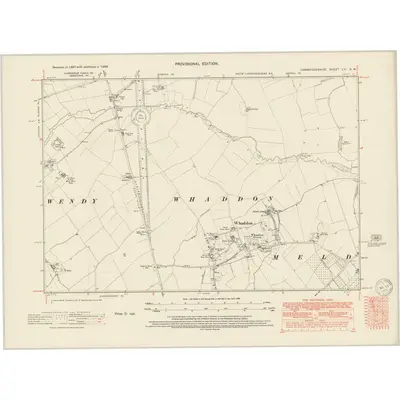 1948 Map of Cambridgeshire LIII.SW, 1950 Print