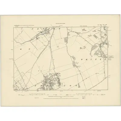1885 Map of Cambridgeshire LIV.SW, 1886 Print