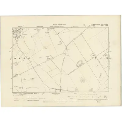 1901 Map of Cambridgeshire LIX.NW, 1903 Print