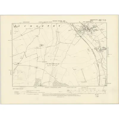 1901 Map of Cambridgeshire LIX.SE, 1903 Print