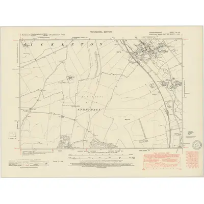 1946 Map of Cambridgeshire LIX.SE, 1950 Print