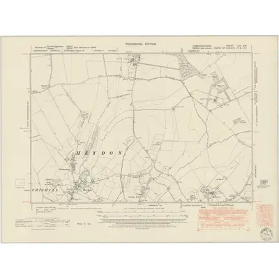 1946 Map of Cambridgeshire LIX.SW, 1950 Print