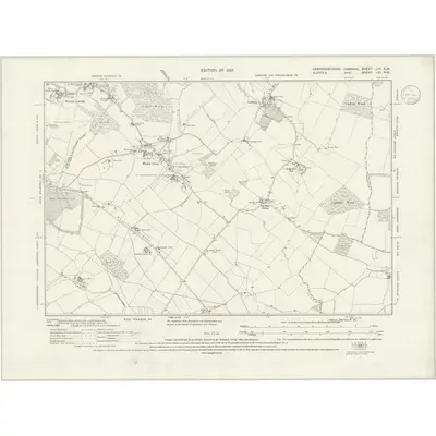 1924 Map of Cambridgeshire LVI.NW, 1939 Print