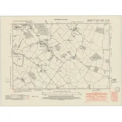 1949 Map of Cambridgeshire LVI.NW, 1950 Print