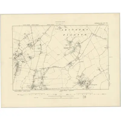 1886 Map of Cambridgeshire LVII.NE