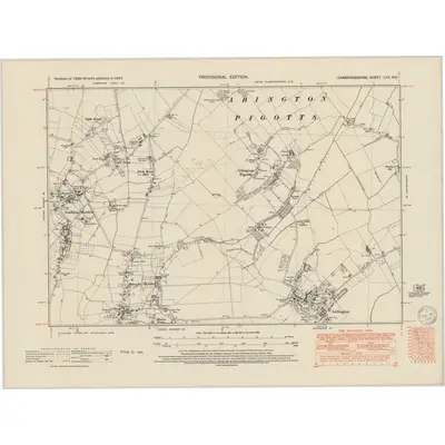 1947 Map of Cambridgeshire LVII.NE, 1950 Print