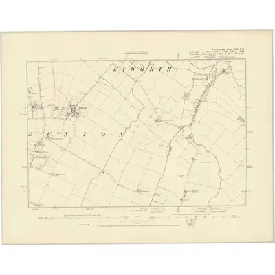 1877 Map of Cambridgeshire LVII.NW, 1887 Print