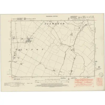 1946 Map of Cambridgeshire LVII.NW, 1950 Print