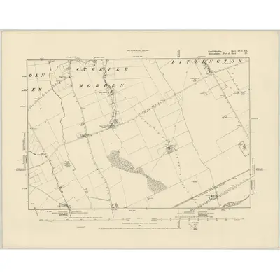 1877 Map of Cambridgeshire LVII.SE, 1886 Print