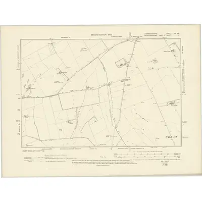 1896 Map of Cambridgeshire LVIII.SE, 1904 Print