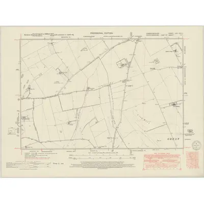 1946 Map of Cambridgeshire LVIII.SE, 1950 Print