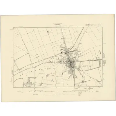 1877 Map of Cambridgeshire LVIII.SW, 1886 Print