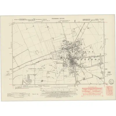 1946 Map of Cambridgeshire LVIII.SW, 1950 Print