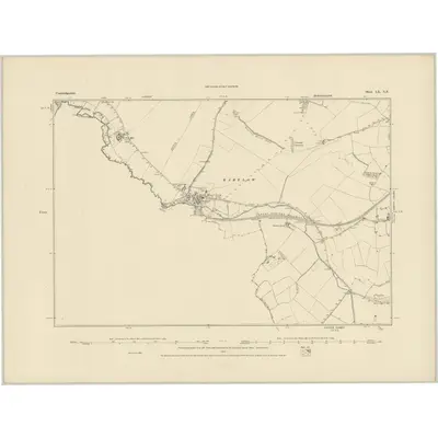 1885 Map of Cambridgeshire LX.NE, 1886 Print