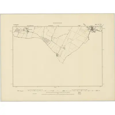 1885 Map of Cambridgeshire LX.NW, 1886 Print