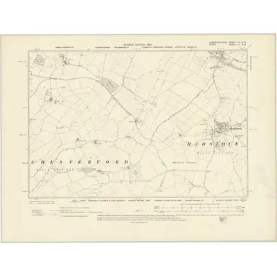 1901 Map of Cambridgeshire LX.NW, 1904 Print