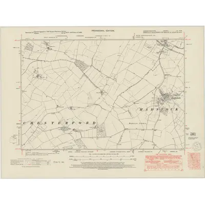 1946 Map of Cambridgeshire LX.NW, 1950 Print