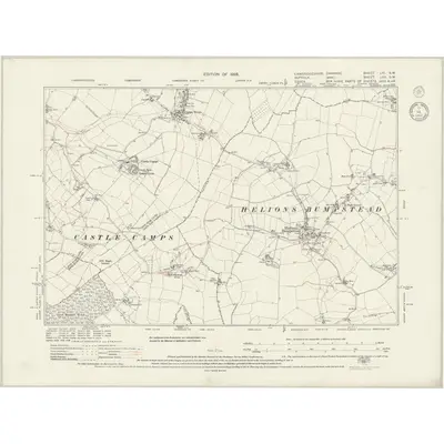 1924 Map of Cambridgeshire LXI.SW, 1943 Print