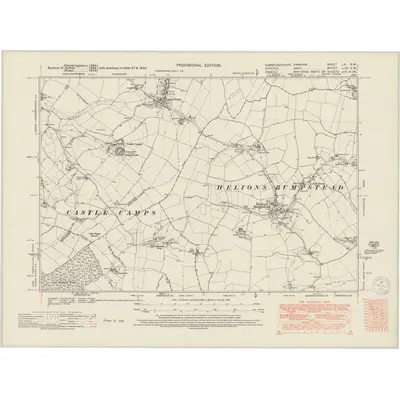 1946 Map of Cambridgeshire LXI.SW, 1950 Print