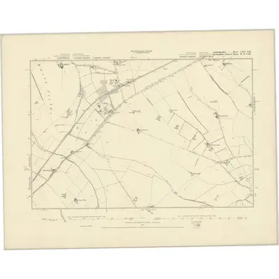 1877 Map of Cambridgeshire LXII.NE, 1887 Print