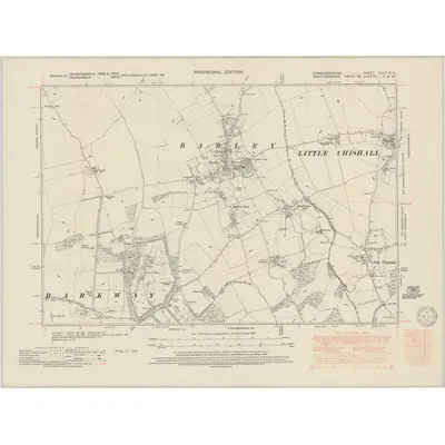 1946 Map of Cambridgeshire LXIIA.NE, 1950 Print
