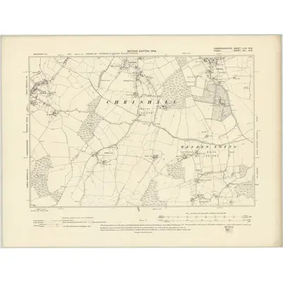 1896 Map of Cambridgeshire LXIIB.NW, 1904 Print