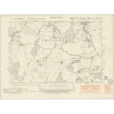 1946 Map of Cambridgeshire LXIIB.NW, 1951 Print