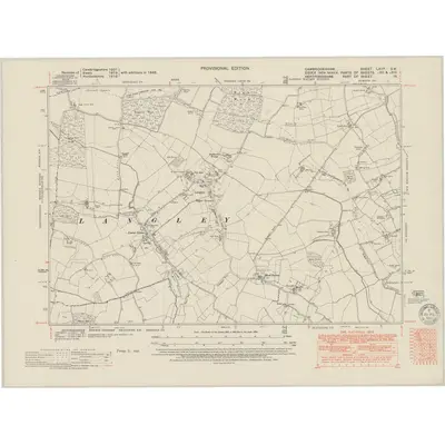1946 Map of Cambridgeshire LXIIB.SW, 1951 Print