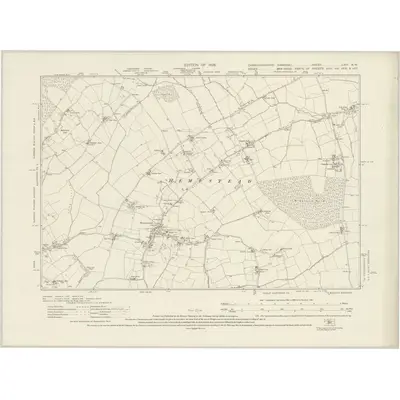 1924 Map of Cambridgeshire LXIII.NW, 1928 Print