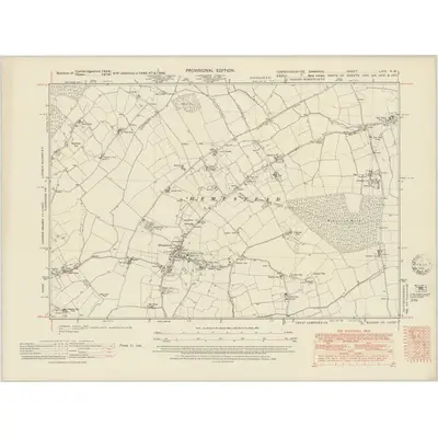 1946 Map of Cambridgeshire LXIII.NW, 1951 Print