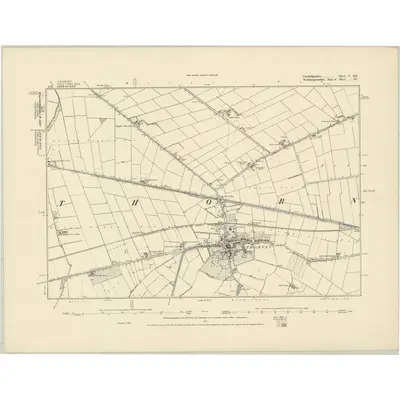 1886 Map of Cambridgeshire V.SE, 1887 Print